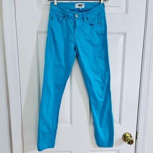 Paige Verdugo Ultra Skinny Womens Ankle Blue Turquoise Jeans Size 24